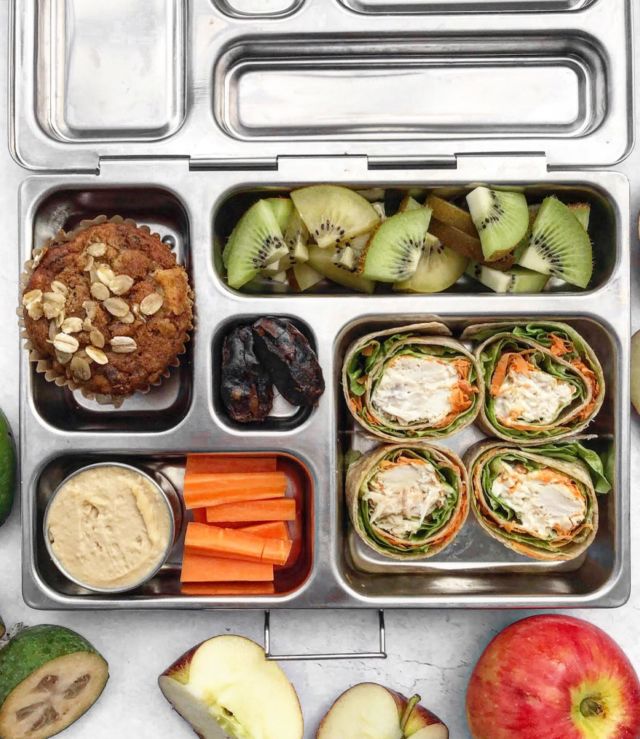 Looking for nutritious lunch box ideas made with fruit and veggies?🥝🍎

I've teamed up with @5adaynz to share a balanced lunchbox idea for Term 2, which is on the one week countdown!💃

This lunchbox features: 
🥝Seasonal kiwifruit wedges (cut small for little hands!) 
🥪A protein-packed pinwheel chicken-mayo and salad wrap
🧁A fibre-rich bran muffin
🥕Hummus and carrot sticks
🍴Dates 
 
Locally grown produce offers vital nutrition to help keep tamariki healthy, with the lunchbox a great place to include your picks. 

At the start of Term 2 autumnal produce will be in seasonal abundance, making for healthy, yummy and sweet school snacks. I've included kiwifruit in my lunchbox, but apples and feijoas are great additions right now too🤙
 
Follow @5adaynz for further inspiration on ways to include fresh produce in your littles ones (or yours) lunchbox. #5adaynz #5adaynzlunchbox #nzautumnfruit #kiwifruit #lunchbox #lunchboxideas