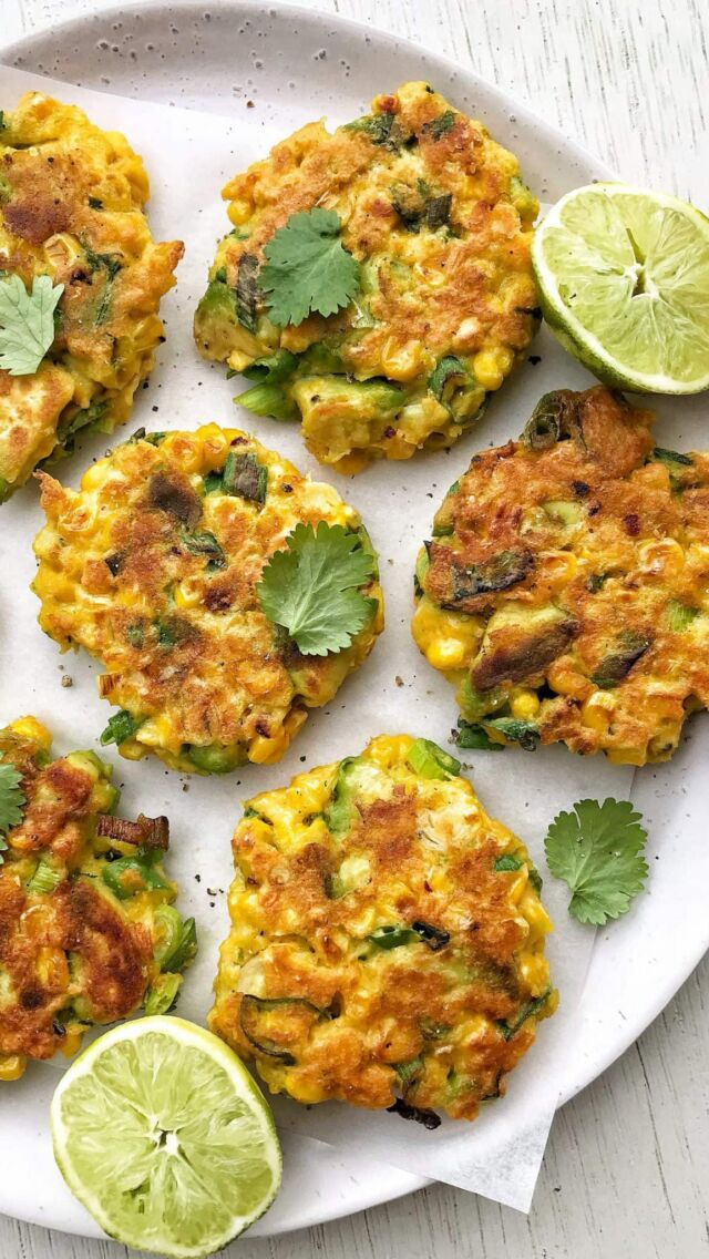 Avocado, lime + corn fritters🥑 aka corn fritters gone wild!

With hunks of avocado, fresh coriander and zest lime, these are a step beyond the classic corn fritters🙏🏻.

Enjoy as a nutritious brunch idea (I love ‘em with poached eggs!)🥑. 

If you’d like me to send you the recipe direct to your DM, simply comment recipe below. 

Enjoy! xx 
#brunchidea #cornfritter #cornfritters